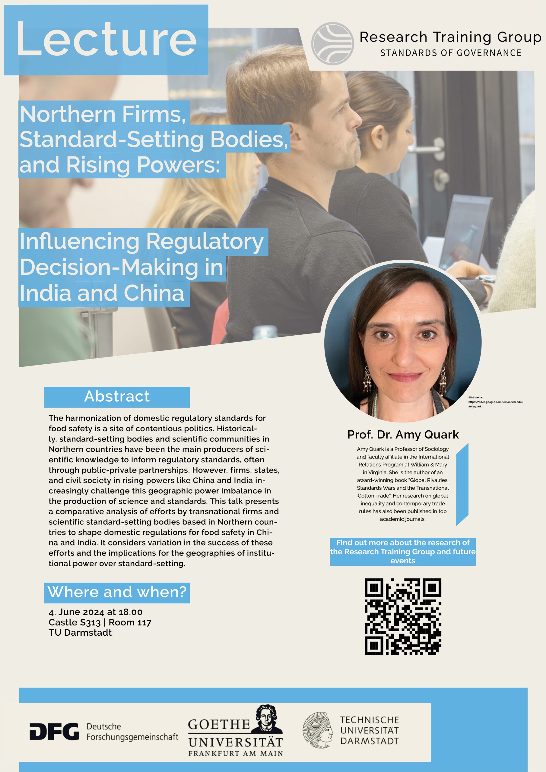 Vortrag: Unternehmen aus dem Norden, Standardisierungsgremien und aufstrebende Mächte: Die Beeinflussung regulatorischer Entscheidungen in Indien und China